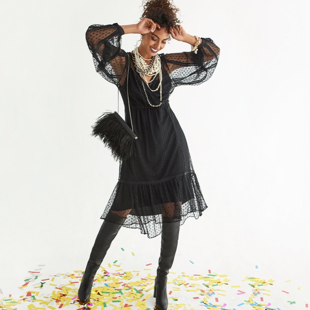 CAbi Fall 2020 Theater Dress Large L - NWOT